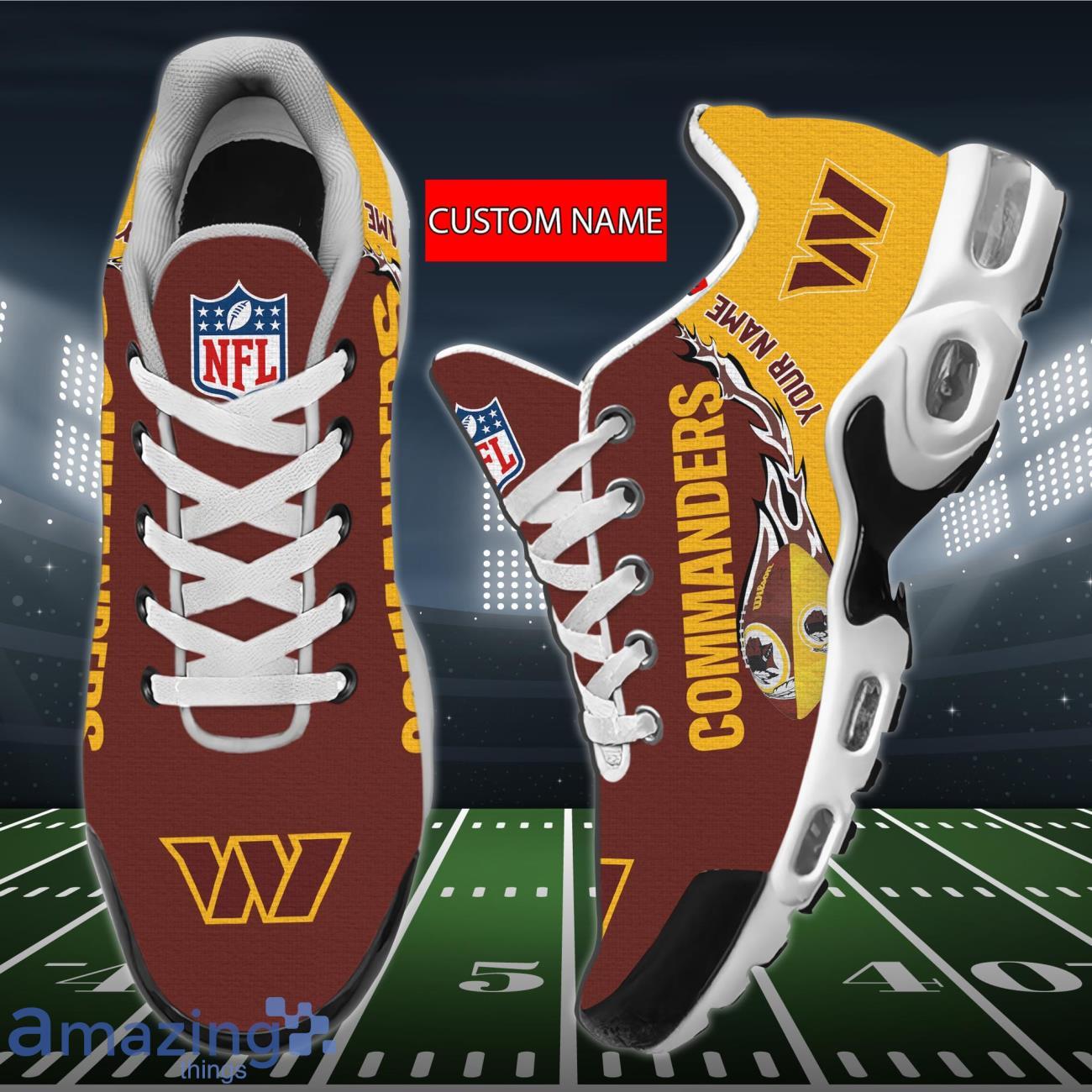 Washington Commanders NFL Premium Air Cushion Sports Shoes Custom Name For Men Women Product Photo 1