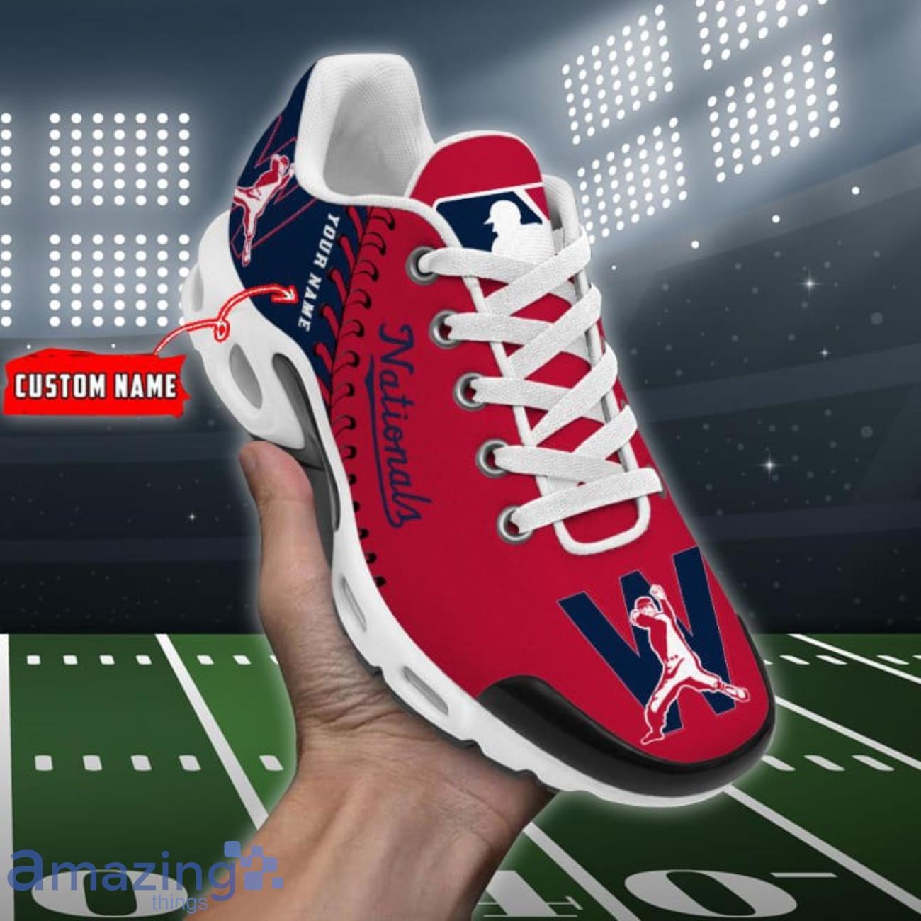 Washington Nationals MLB Premium Air Cushion Sports Shoes Custom Name Cool For Fans Product Photo 1