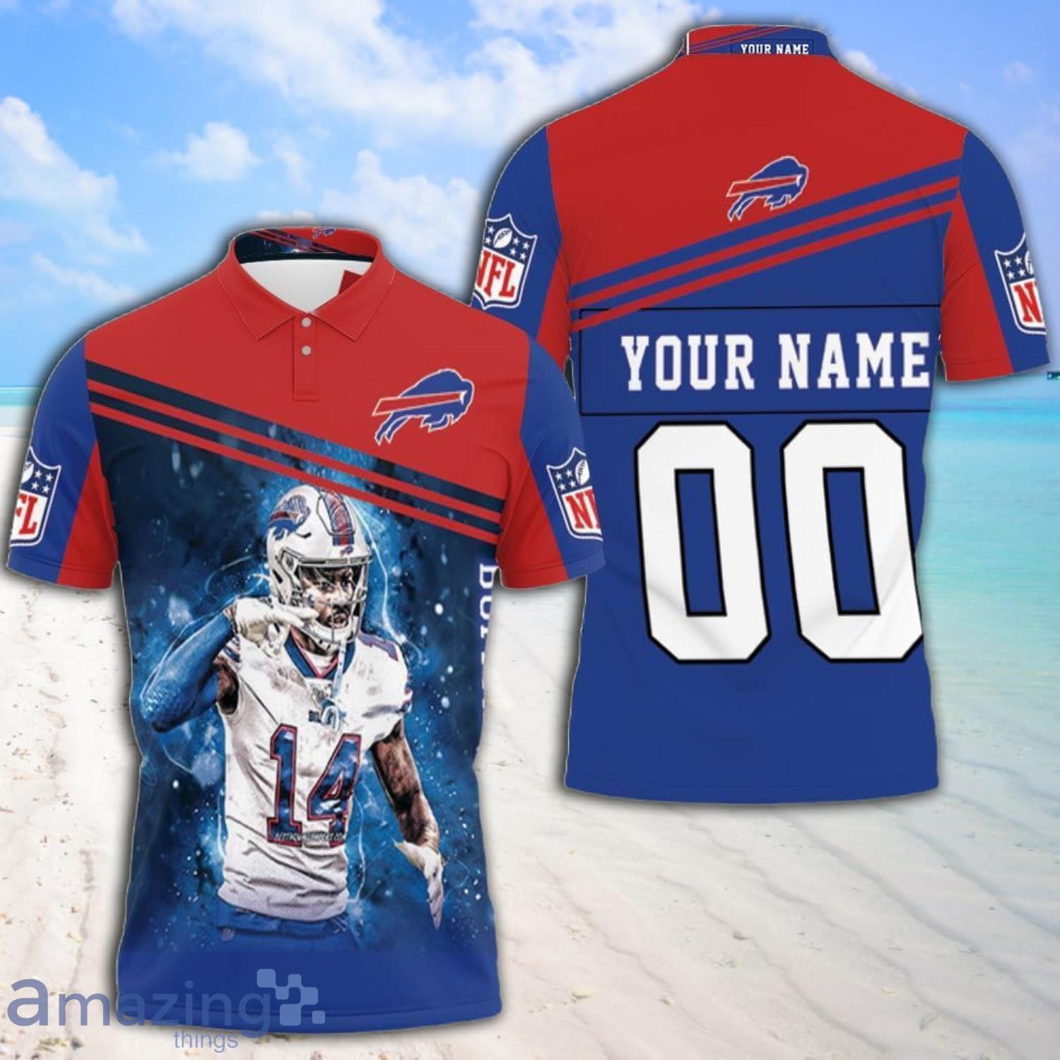 Men's Buffalo Bills Stefon Diggs Red Player Name & Number Tri