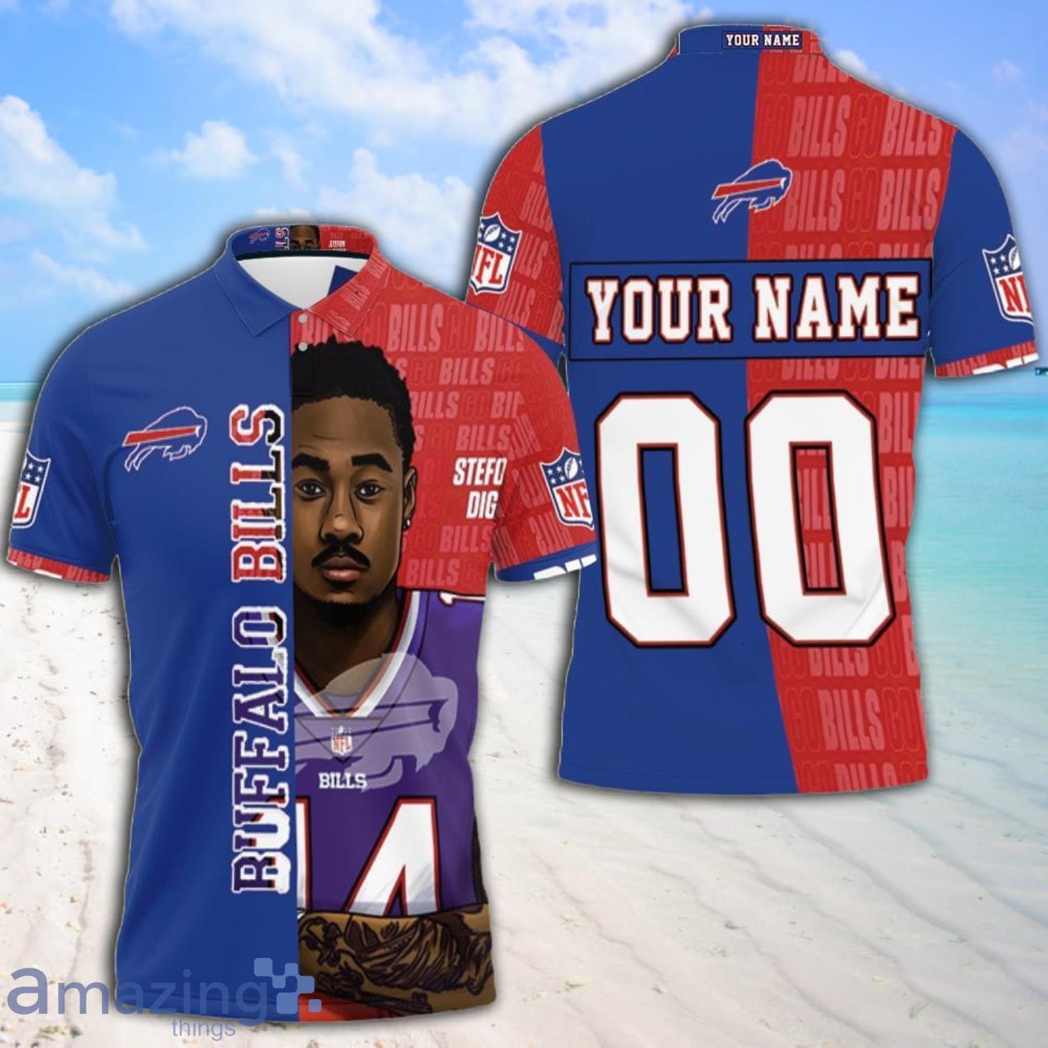 Men's Buffalo Bills Stefon Diggs Red Player Name & Number Tri