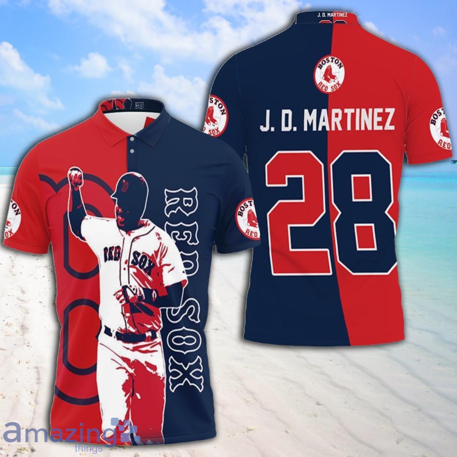 28 J D Martinez Boston Red Sox All Over Print Polo Shirt