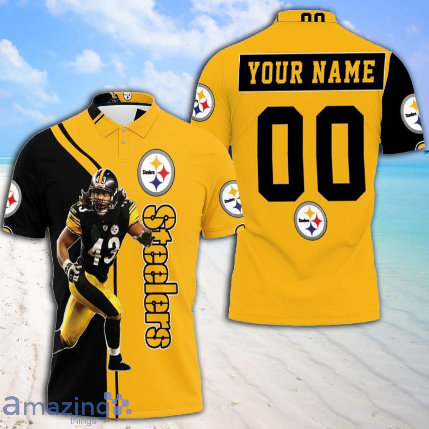 43 Troy Polamalu Pittsburgh Steelers Player 2020 Nfl Season Custom Name And  Number Polo Shirt