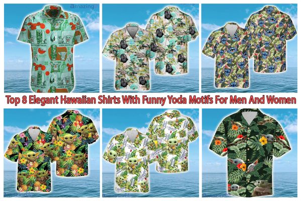 Top 8 Elegant Hawaiian Shirts With Funny Yoda Motifs For Men And Women