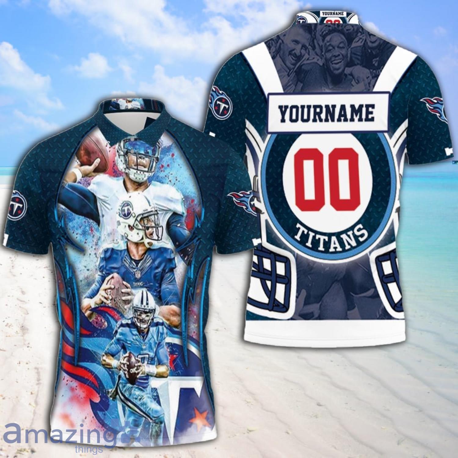Afc South Division Champions Tennessee Titans Super Bowl 2021 Custom Name And Number Polo Shirt Product Photo 1
