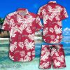 Anaheim Angels Tropical Flower Short Sleeve Hawaiian Shirt And Short
