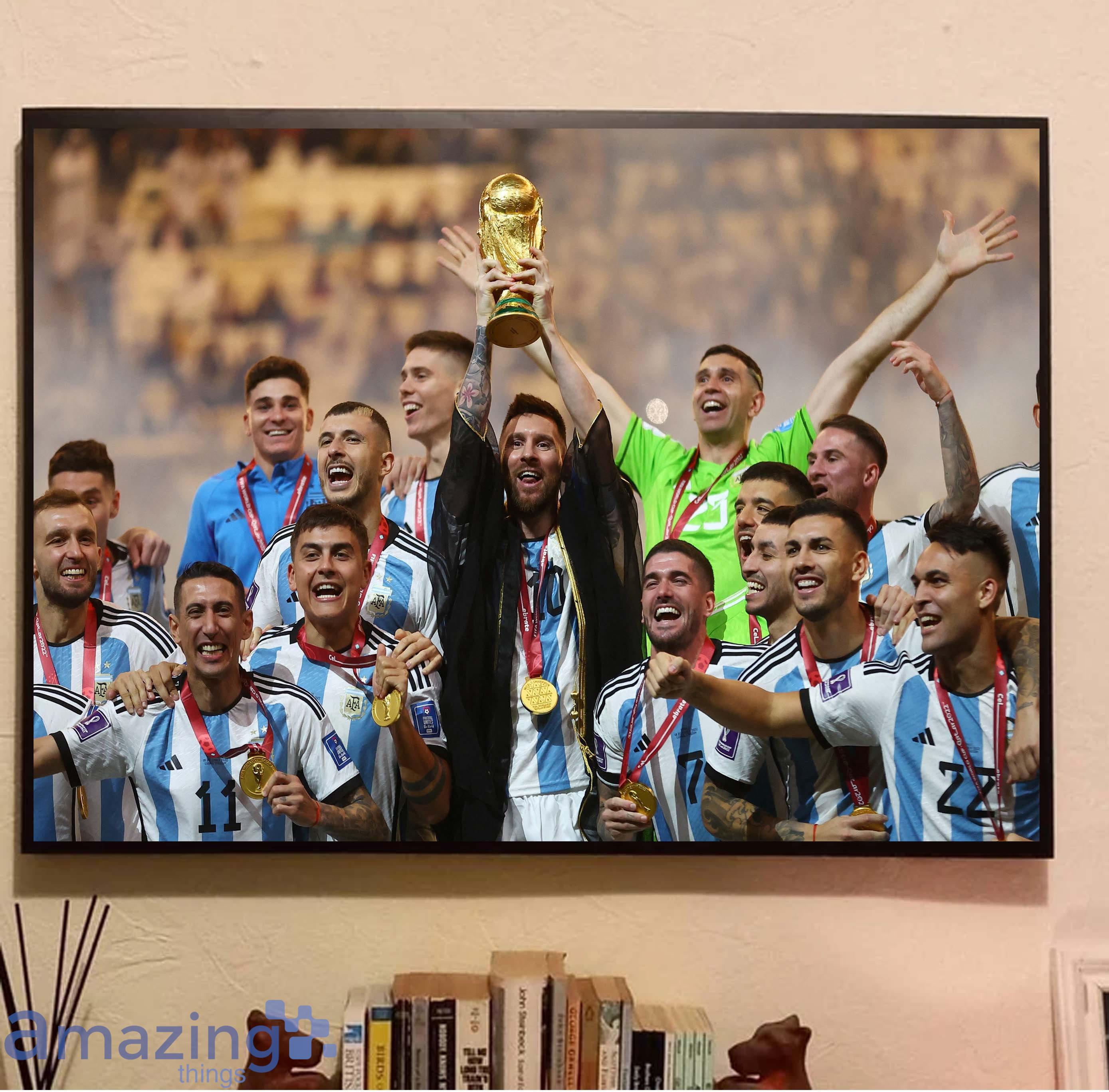 Argentina Champion World Cup 2022 Poster Canvas Art Gift For Fans Product Photo 1