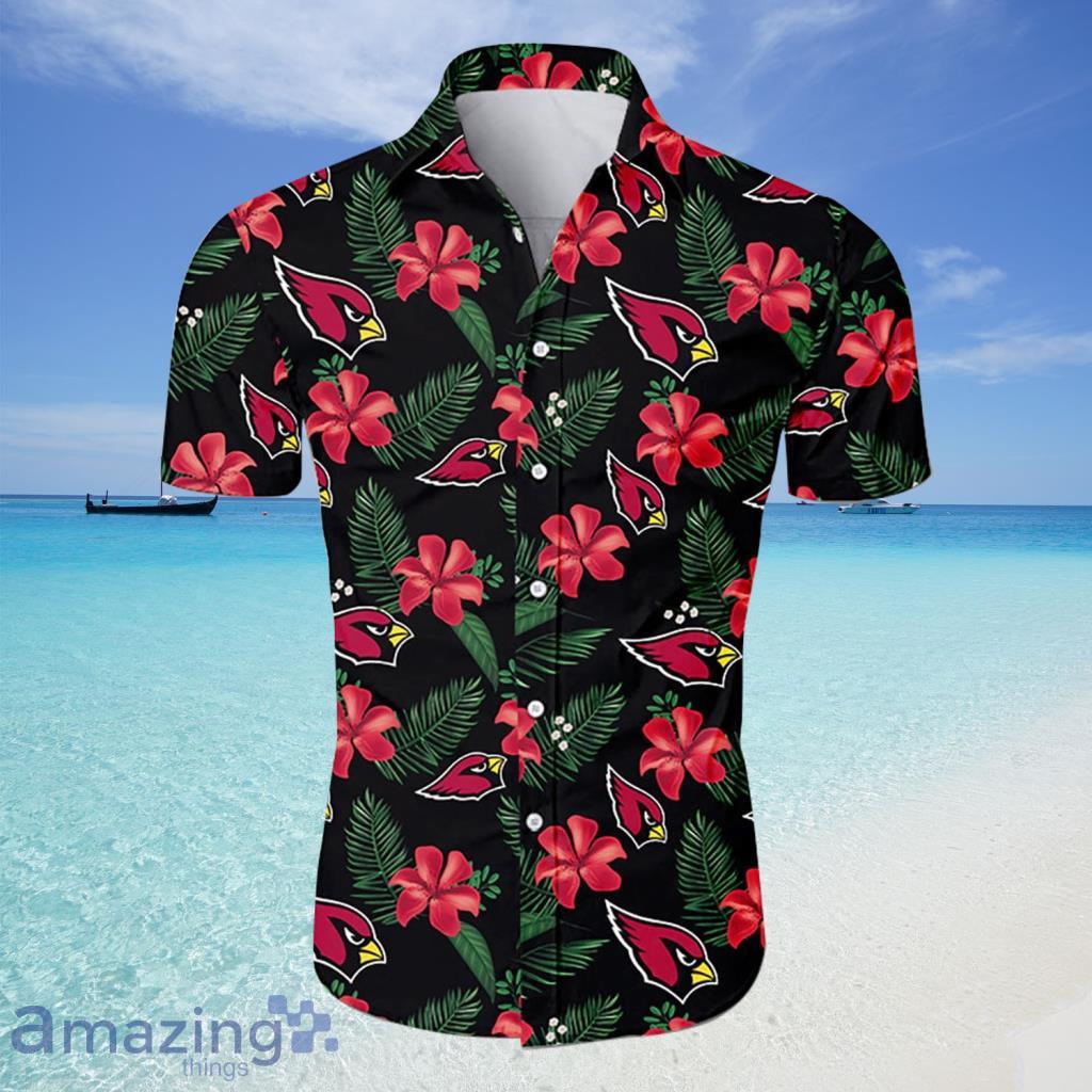 Arizona Cardinals Hawaiian Shirt Tropical Flower For Fans - Arizona Cardinals Hawaiian Shirt Tropical Flower For Fans