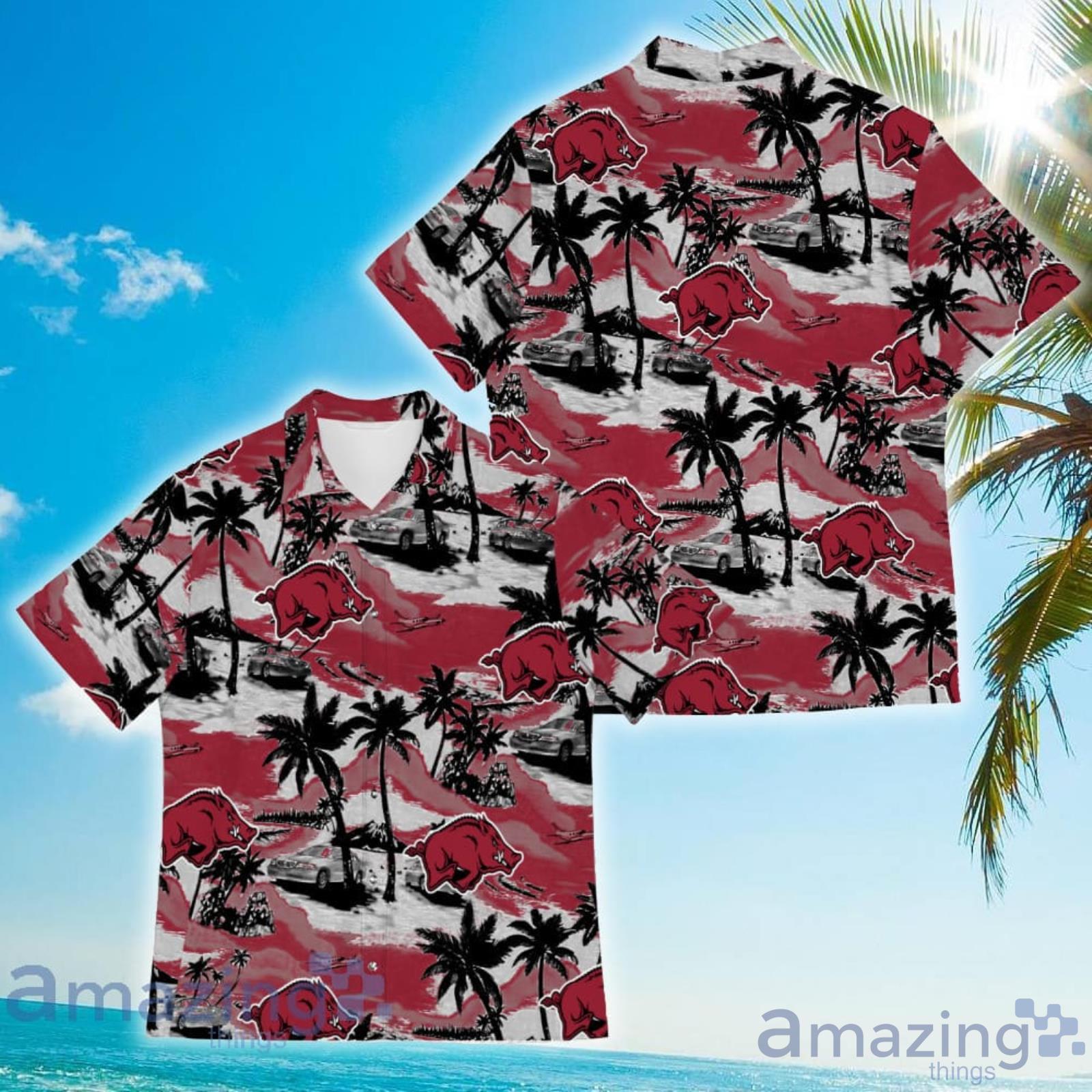 Arkansas Razorbacks Sports American Tropical Coconut Vintage Patterns Hawaiian Shirt Product Photo 1