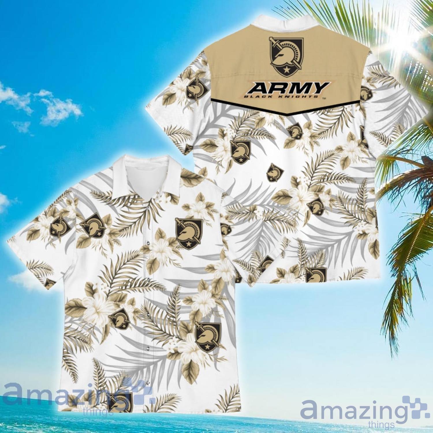 Army Black Knights Sports American Tropical Flower Patterns Hawaiian Shirt Product Photo 1
