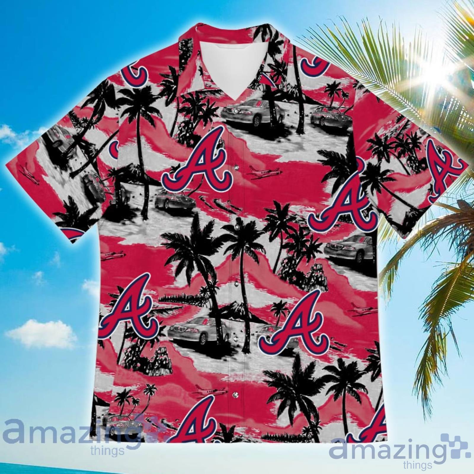 Atlanta Braves MLB Coconut Pattern White Hawaiian Shirt