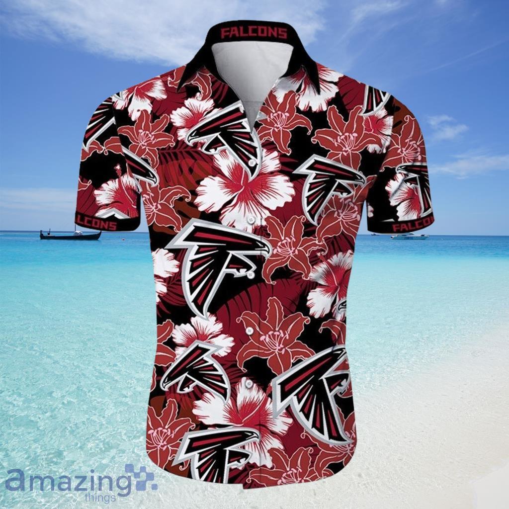 Atlanta Falcons Hawaiian Shirt Tropical Flower For Fans - Atlanta Falcons Hawaiian Shirt Tropical Flower For Fans