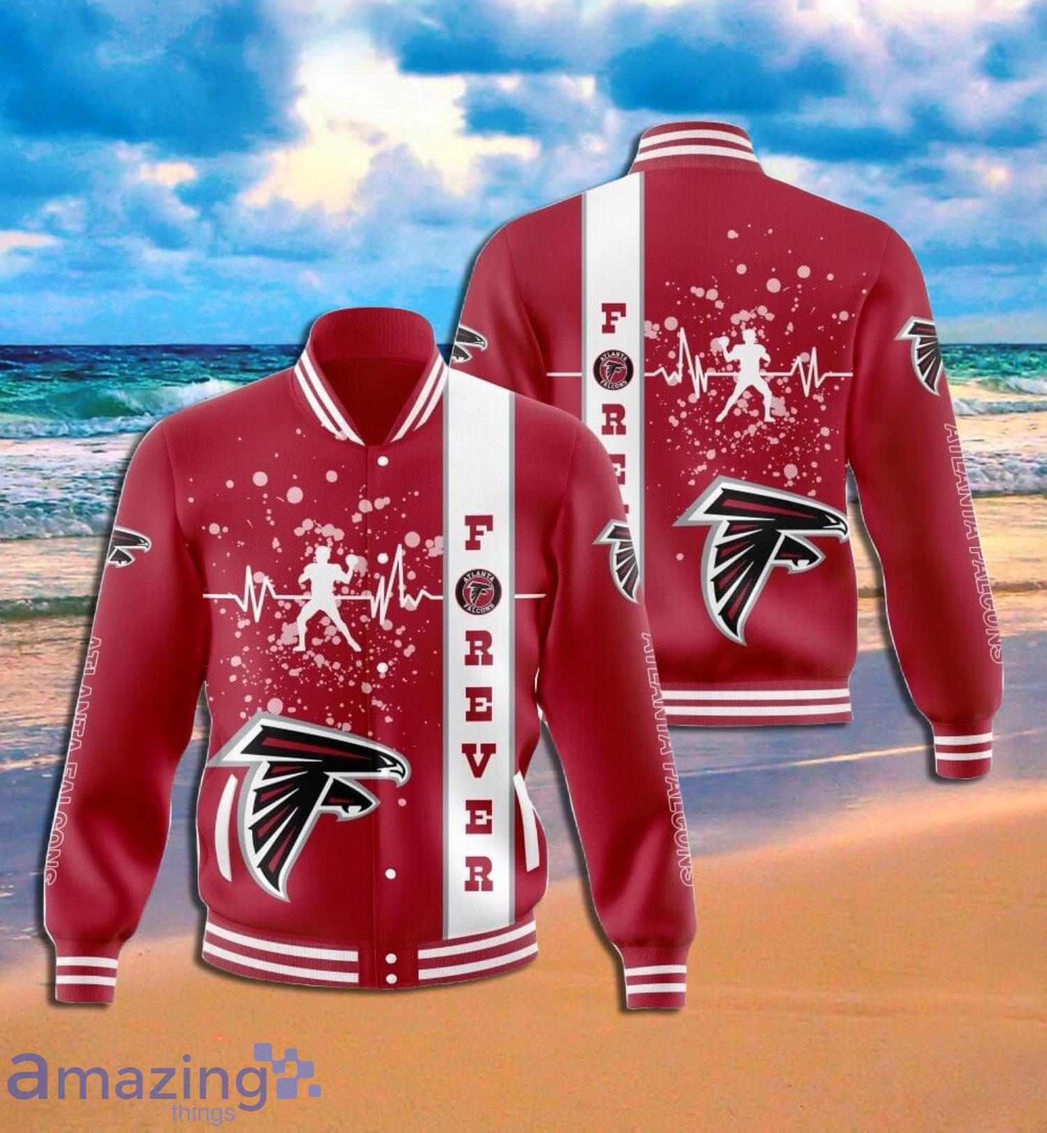 Atlanta Falcons Player Art Full Print Baseball Jacket Product Photo 1