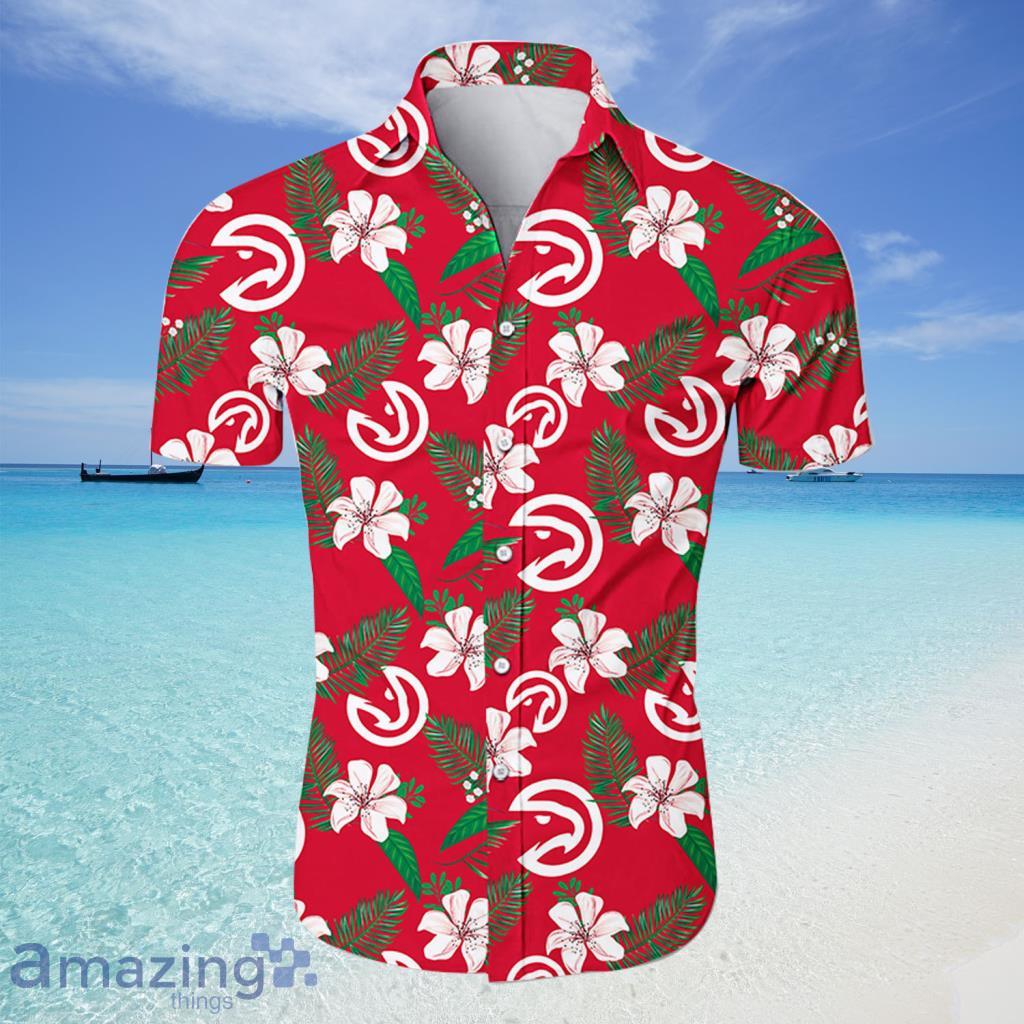 Atlanta Hawks Hawaiian shirt Tropical Flower For Fans - Atlanta Hawks Hawaiian shirt Tropical Flower For Fans