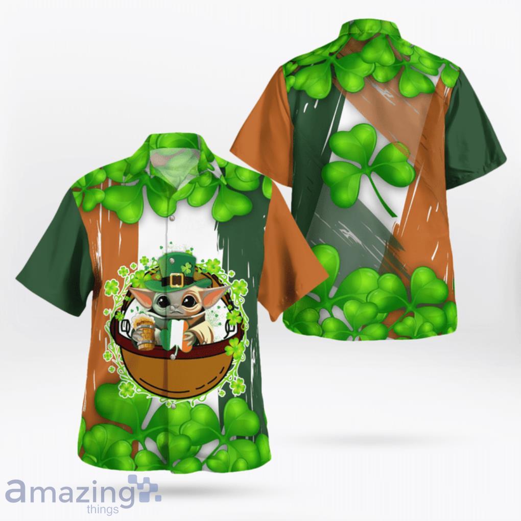 Baby Yoda St.Patrick's Day Hawaiian Shirt Product Photo 1