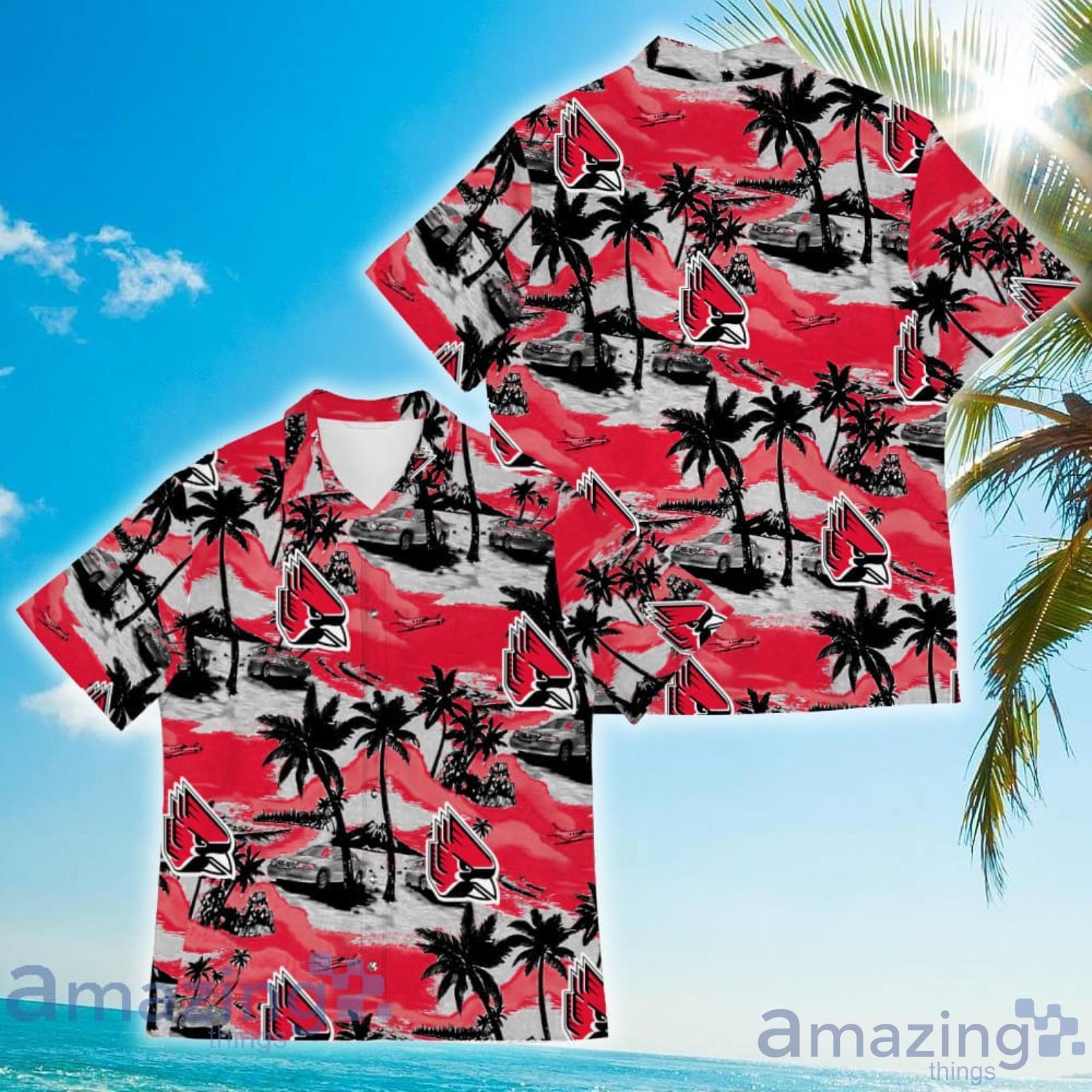 Ball State Cardinals Sports American Tropical Coconut Vintage Patterns Hawaiian Shirt Product Photo 1