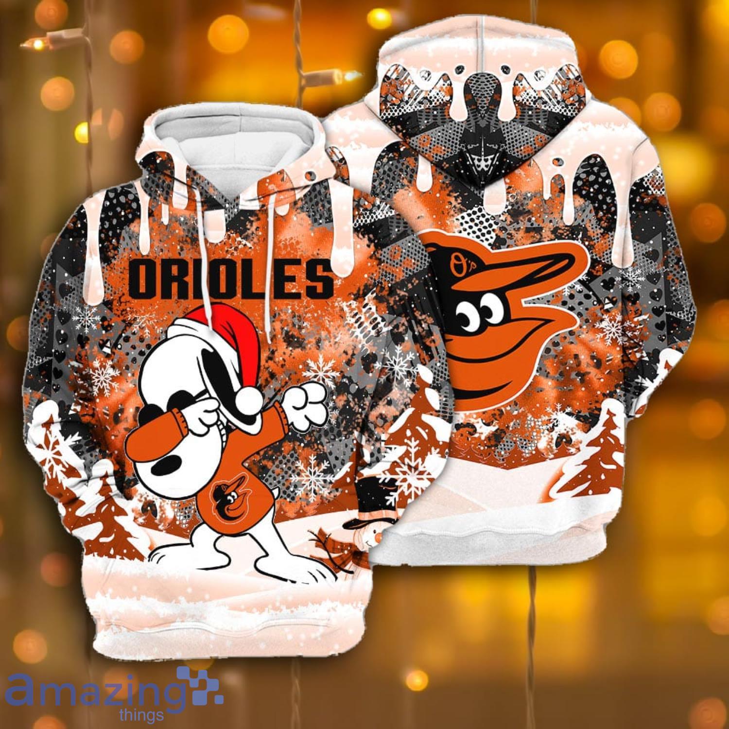 Baltimore Orioles Snoopy Dabbing The Peanuts Sports Football American Christmas All Over Print 3D Hoodie Product Photo 1