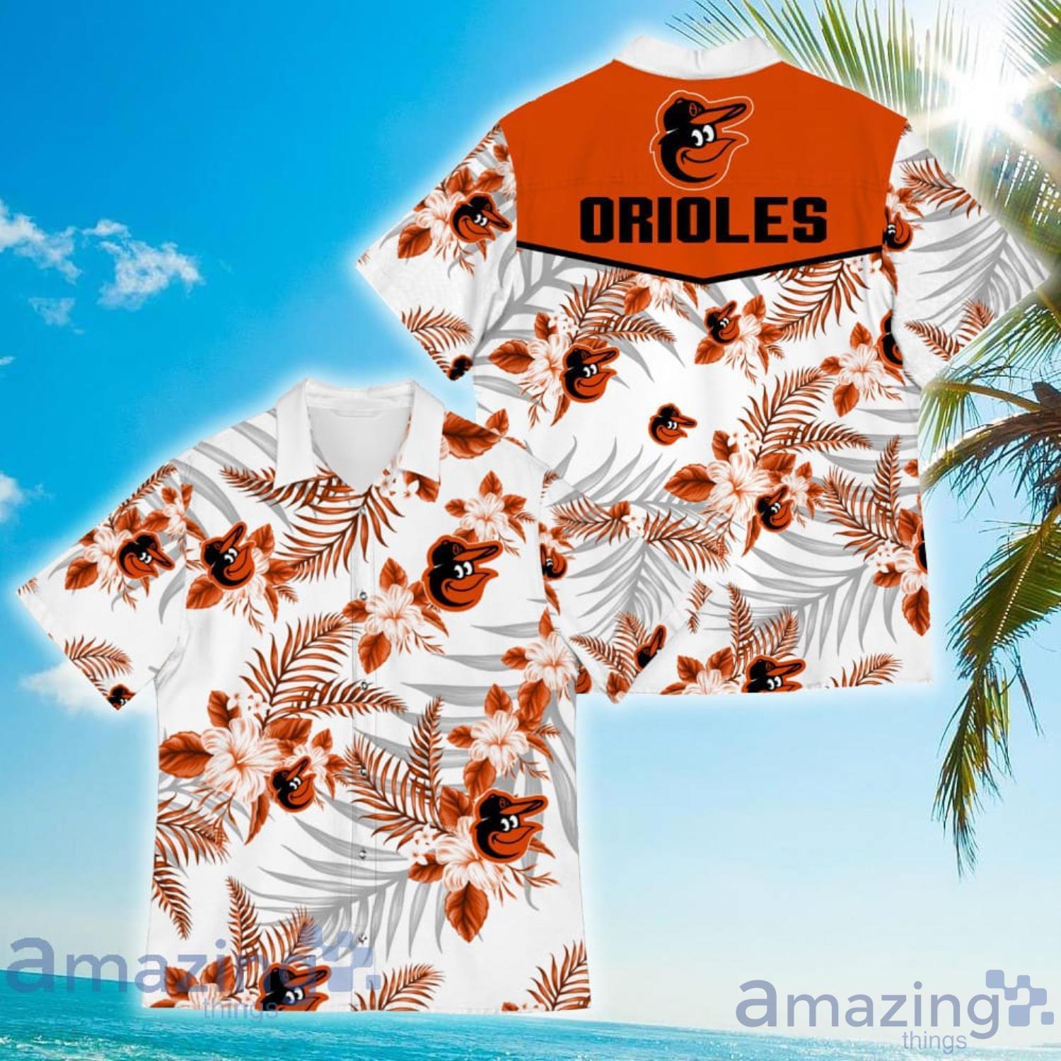 Baltimore Orioles Sports American Tropical Flower Patterns Hawaiian Shirt Product Photo 1