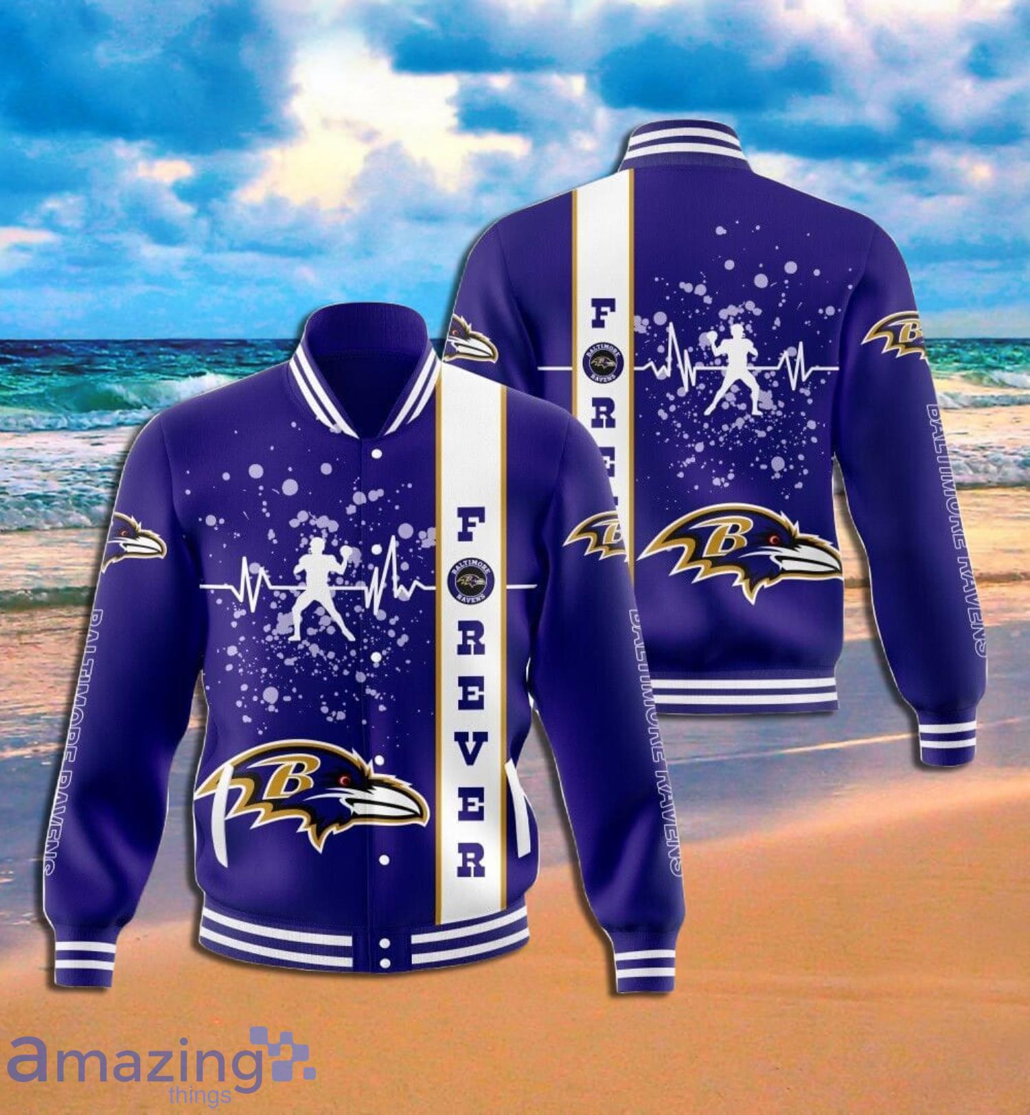 Baltimore Ravens Player Art All Over Print Baseball Jacket Product Photo 1