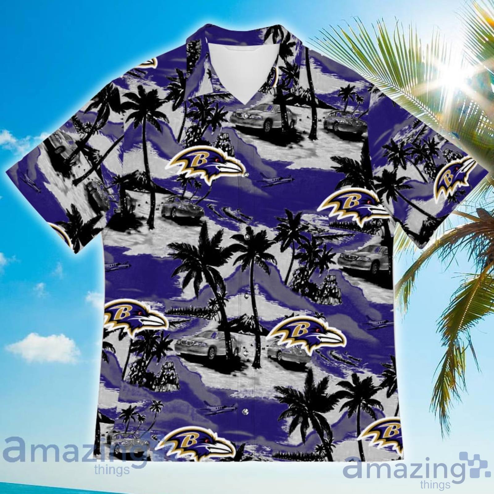 Baltimore Ravens Sports American Tropical Coconut Vintage Patterns Hawaiian  Shirt