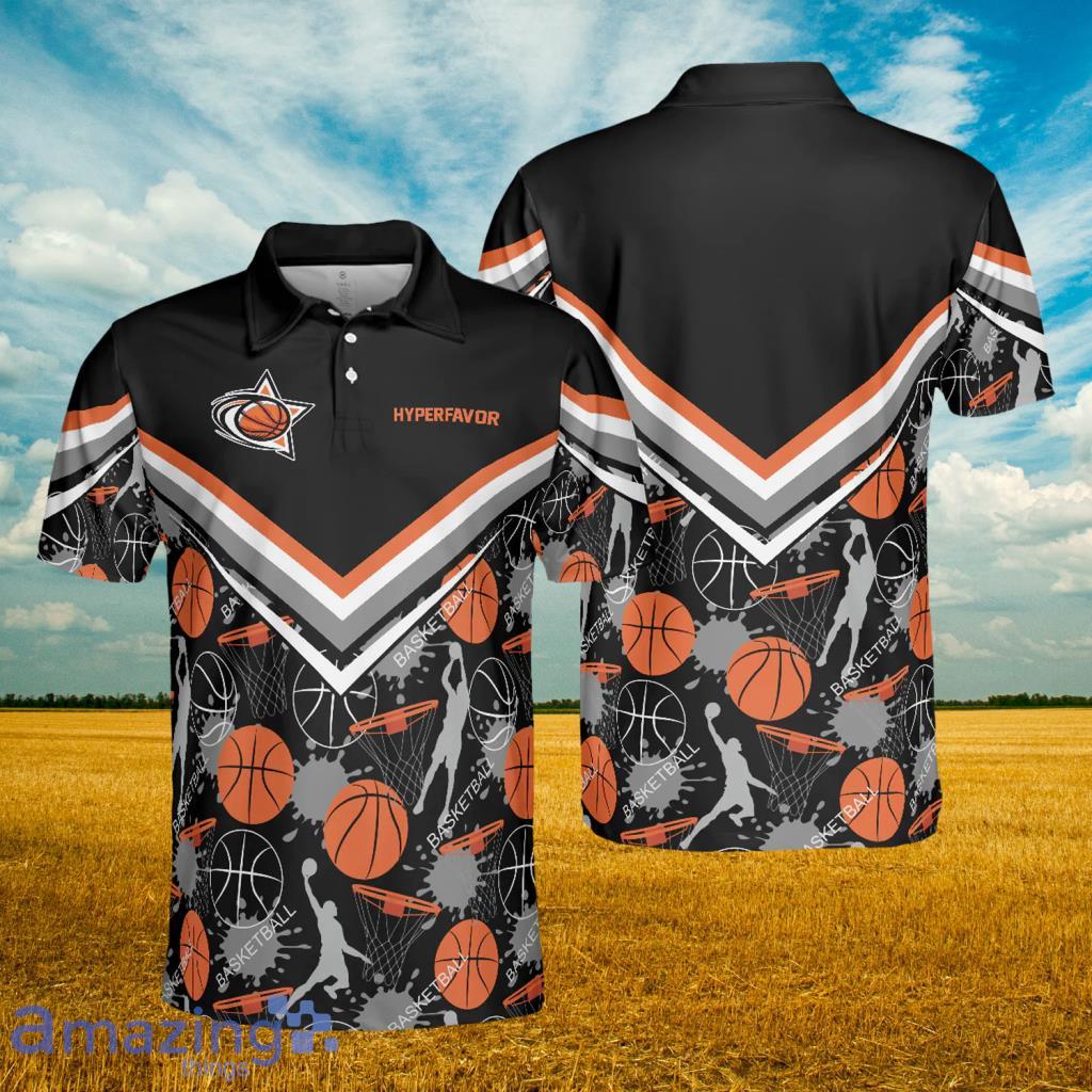 Basketball Pattern Polo Shirt - Basketball Pattern Polo Shirt