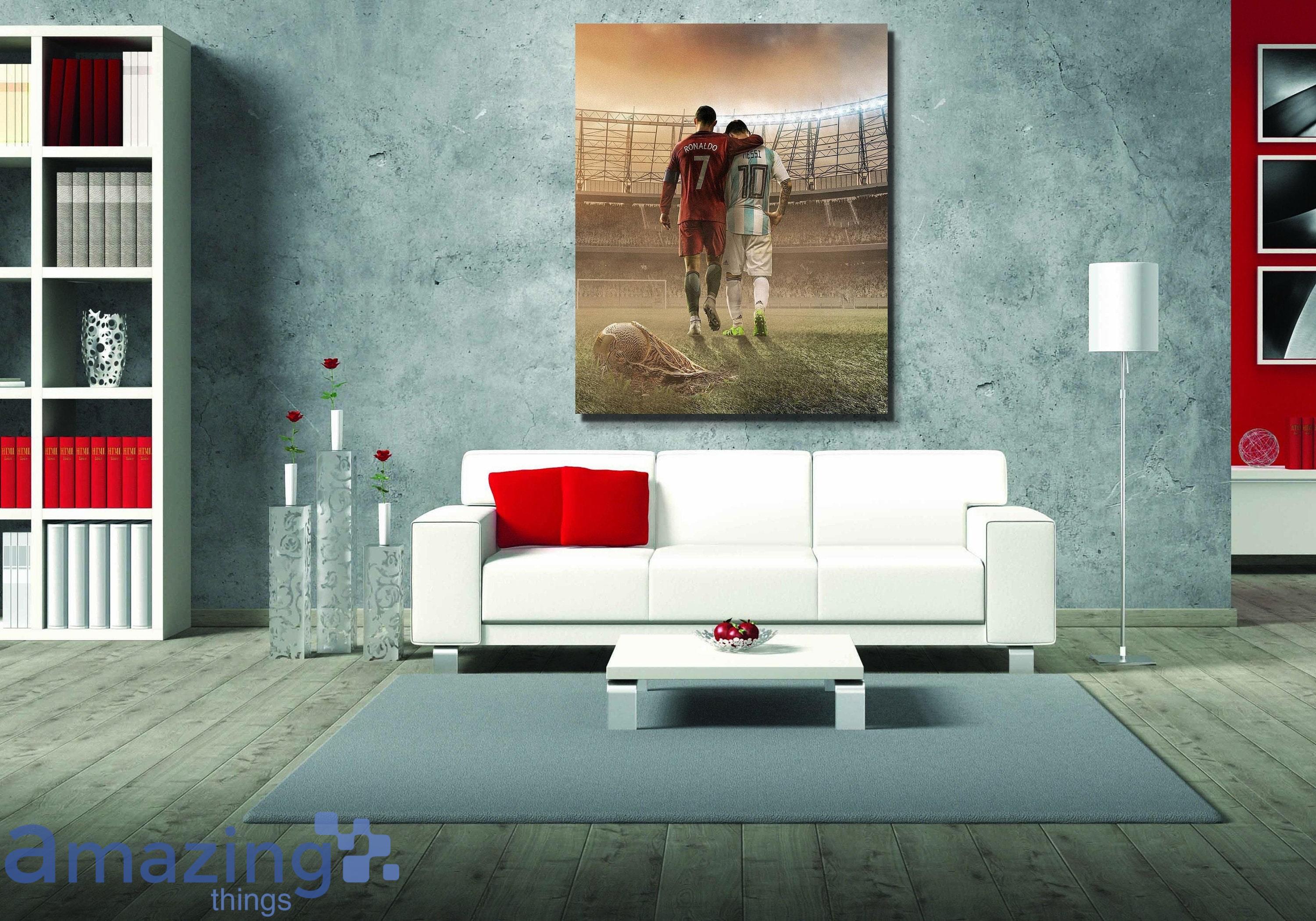 Best Football Players Of the History Lionel Messi Cristiano Ronaldo Poster Canvas Wall Art Product Photo 1