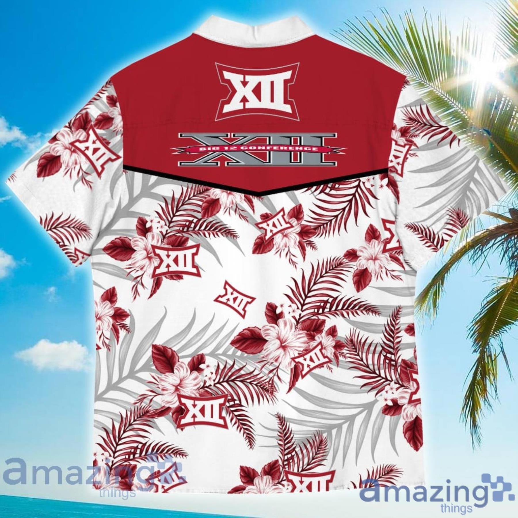 Big 12 Conference Sports American Tropical Flower Patterns Hawaiian Shirt image Big 12 Conference Sports American Tropical Flower Patterns Hawaiian Shirt Product Photo 3