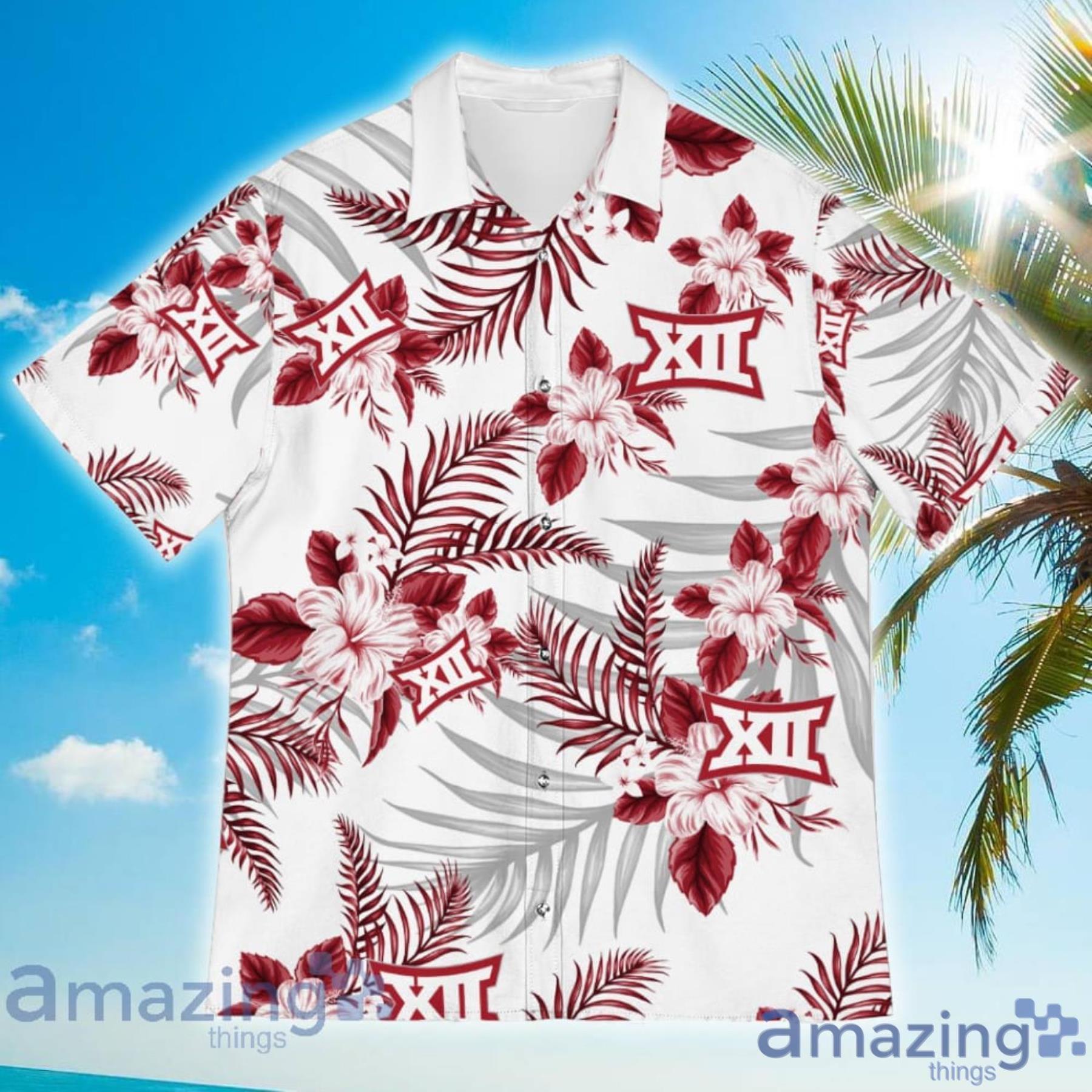 Big 12 Conference Sports American Tropical Flower Patterns Hawaiian Shirt image Big 12 Conference Sports American Tropical Flower Patterns Hawaiian Shirt Product Photo 5