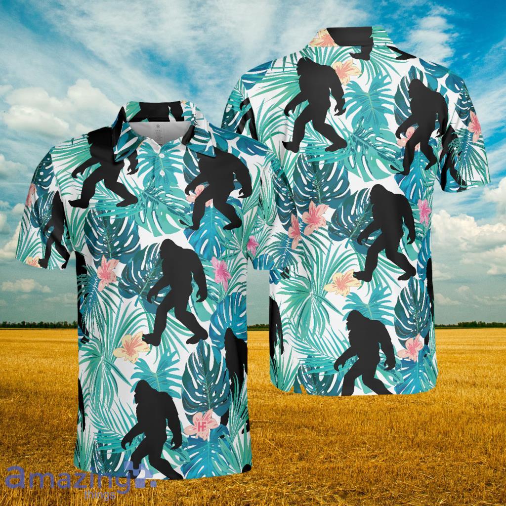 Bigfoot Tropical Short Sleeve Polo Shirt - Bigfoot Tropical Short Sleeve Polo Shirt