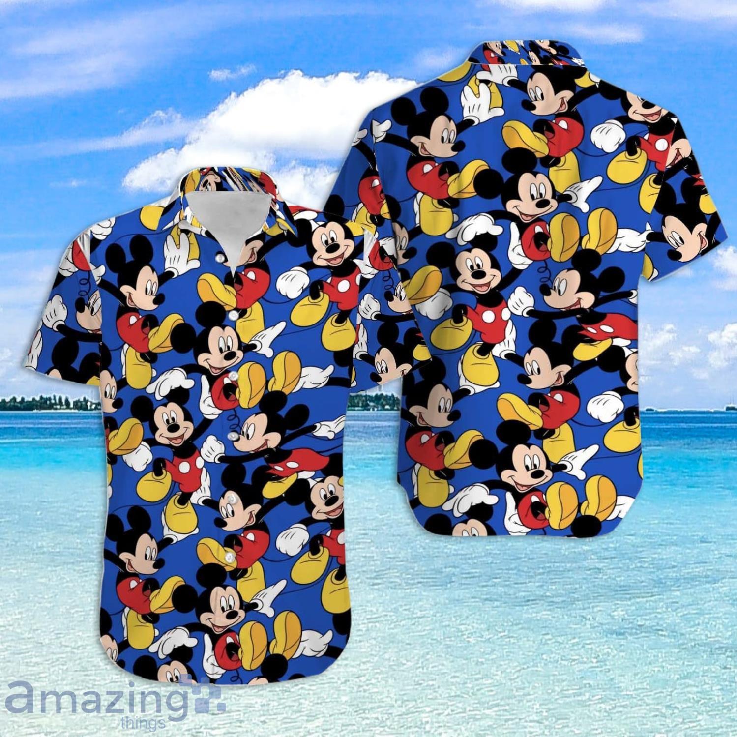 Blue Comic Mickey Mouse Hawaiian Shirt For Men And Women Product Photo 1