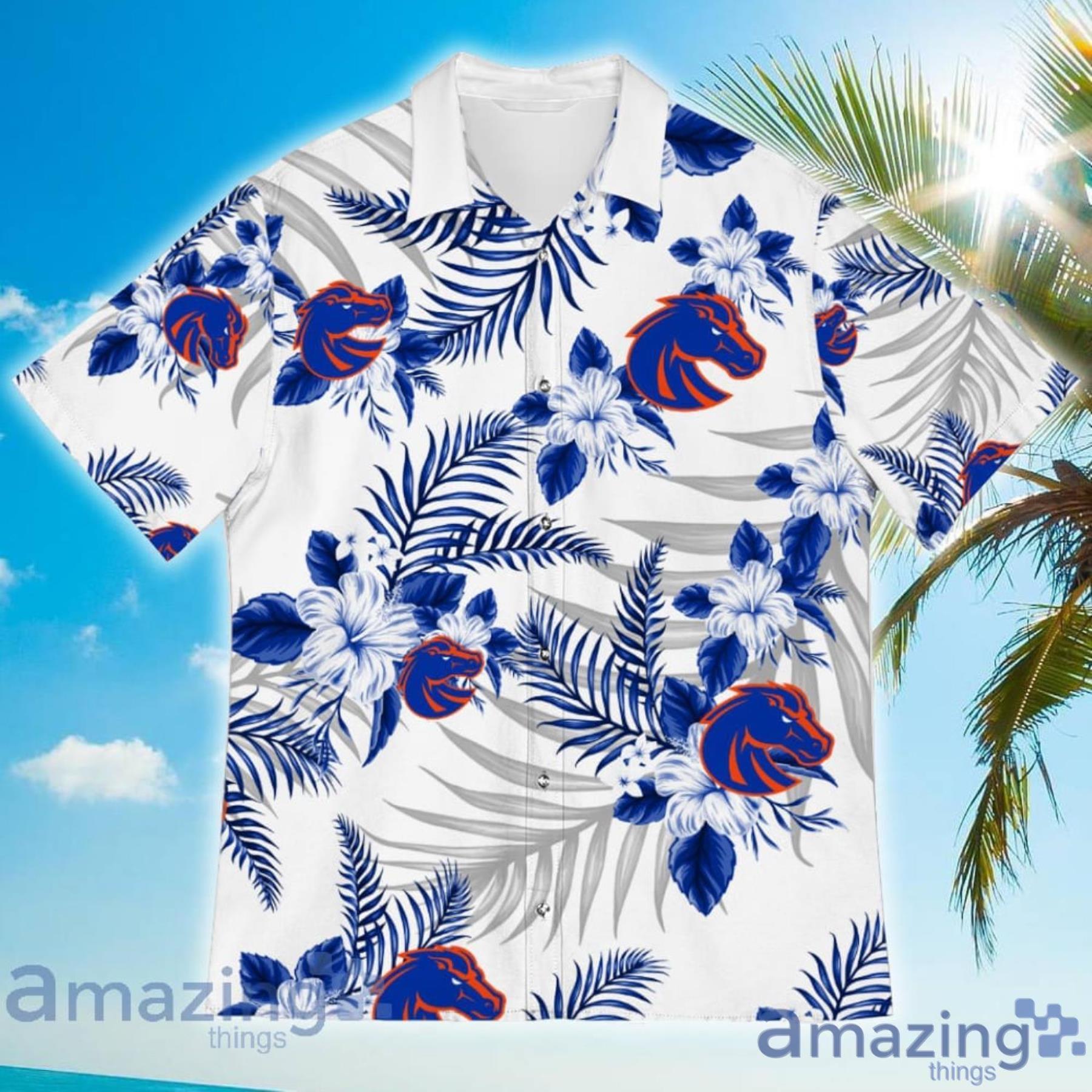 Boise State Broncos Tropical Flower And Flag Pattern 3D Hawaiian