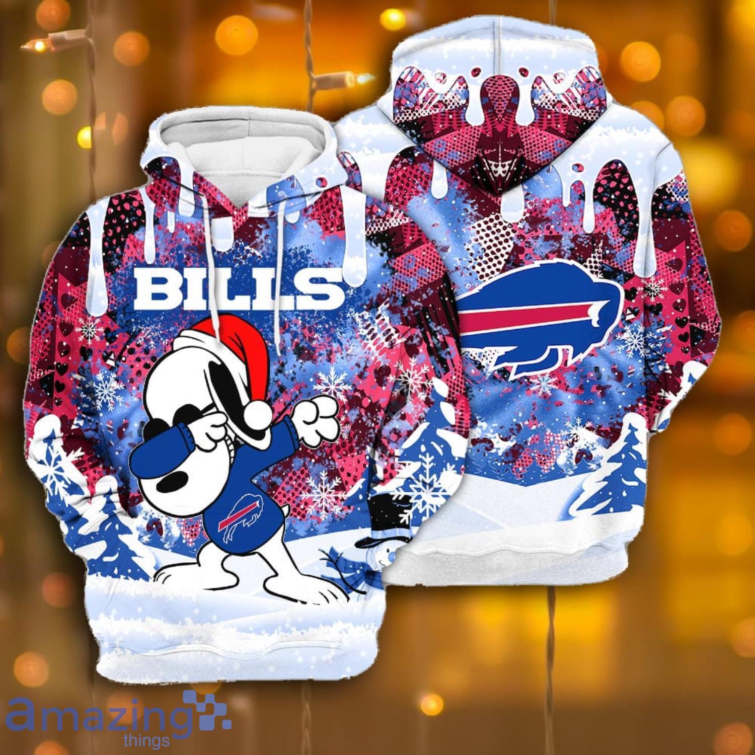 Buffalo Bills Snoopy Dabbing The Peanuts Sports Football American Christmas All Over Print 3D Hoodie Product Photo 1