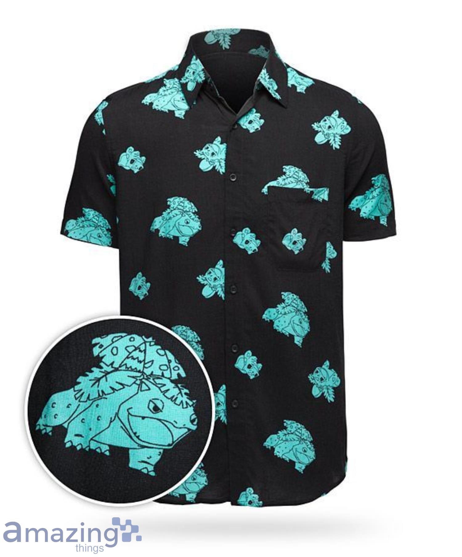Bulbasaur Evolution Short Sleeve Hawaiian Shirt And Short Product Photo 1
