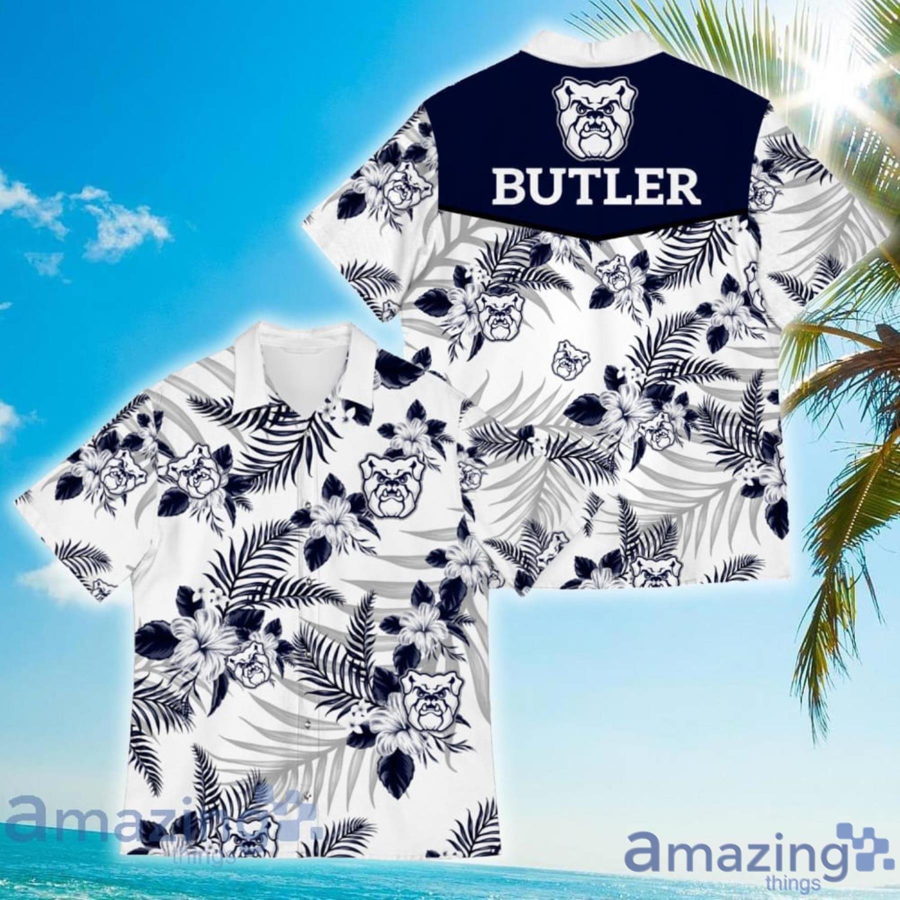Butler Bulldogs Sports American Tropical Flower Patterns Hawaiian Shirt Product Photo 1
