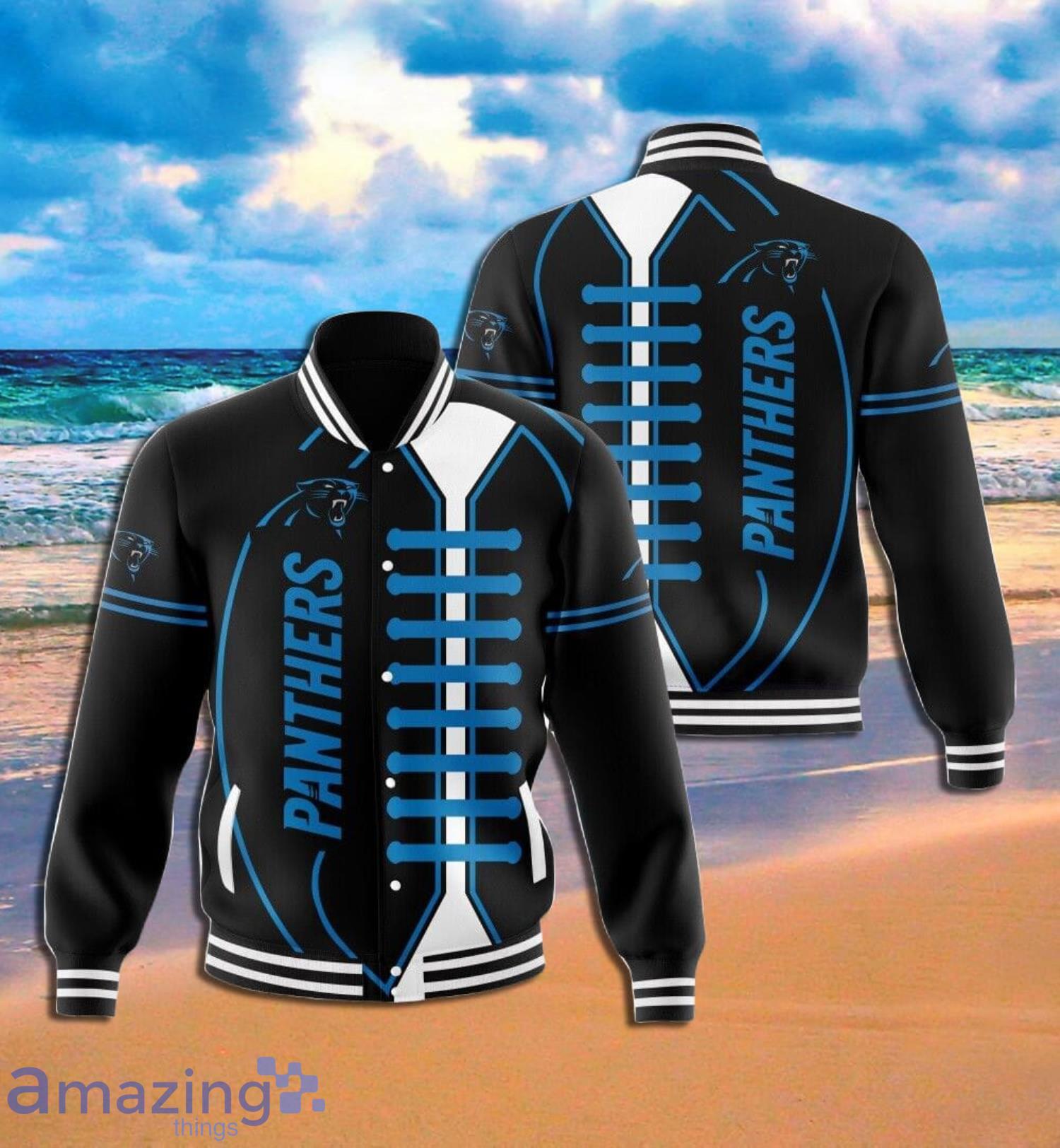 Carolina Panthers Ball Symbol Full Print Baseball Jacket Product Photo 1