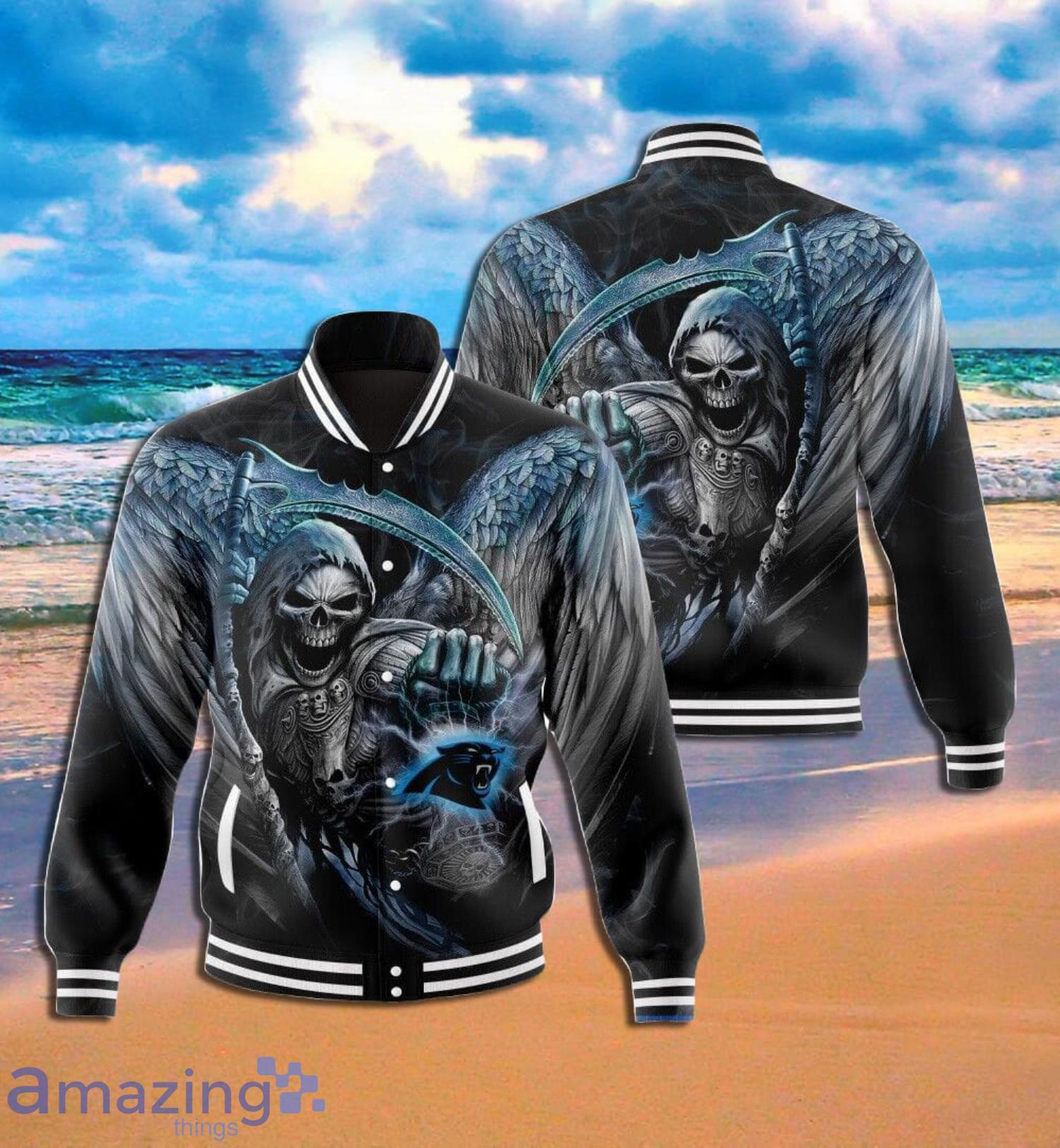 Carolina Panthers Death Full Print Baseball Jacket Gift For Fans Product Photo 1