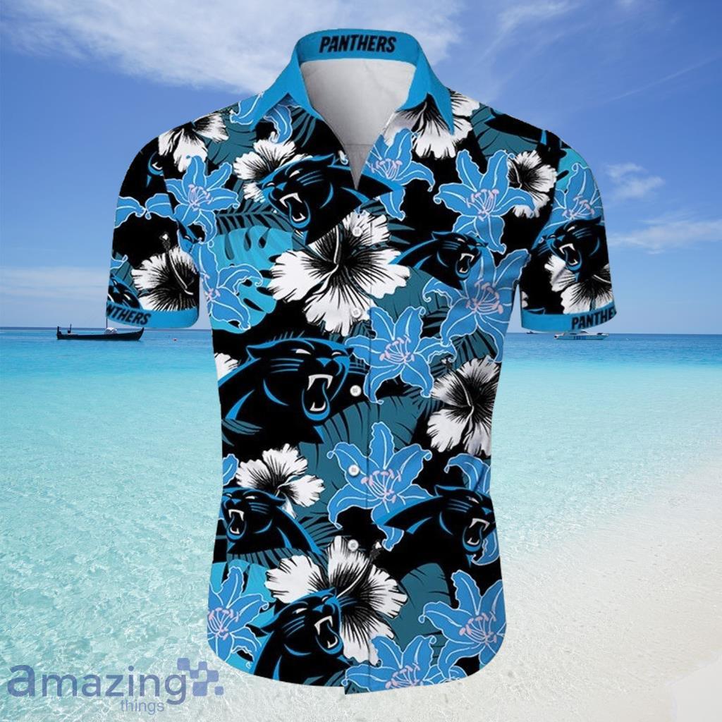 Carolina Panthers Men's Short Sleeve Shirt Hawaiian Shirts Button T  Shirt Top