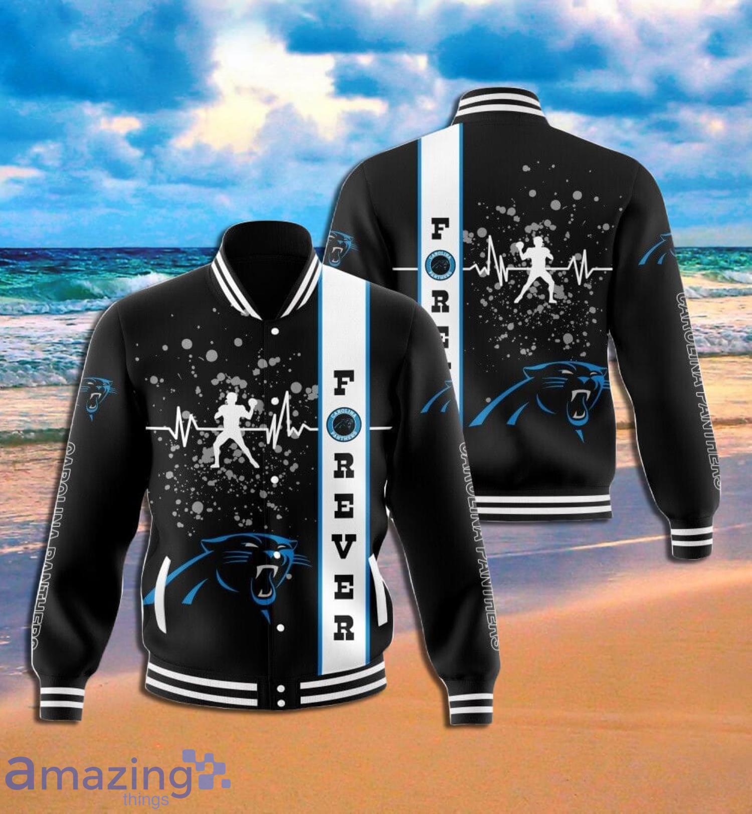 Carolina Panthers Player Art Full Print Baseball Jacket Product Photo 1
