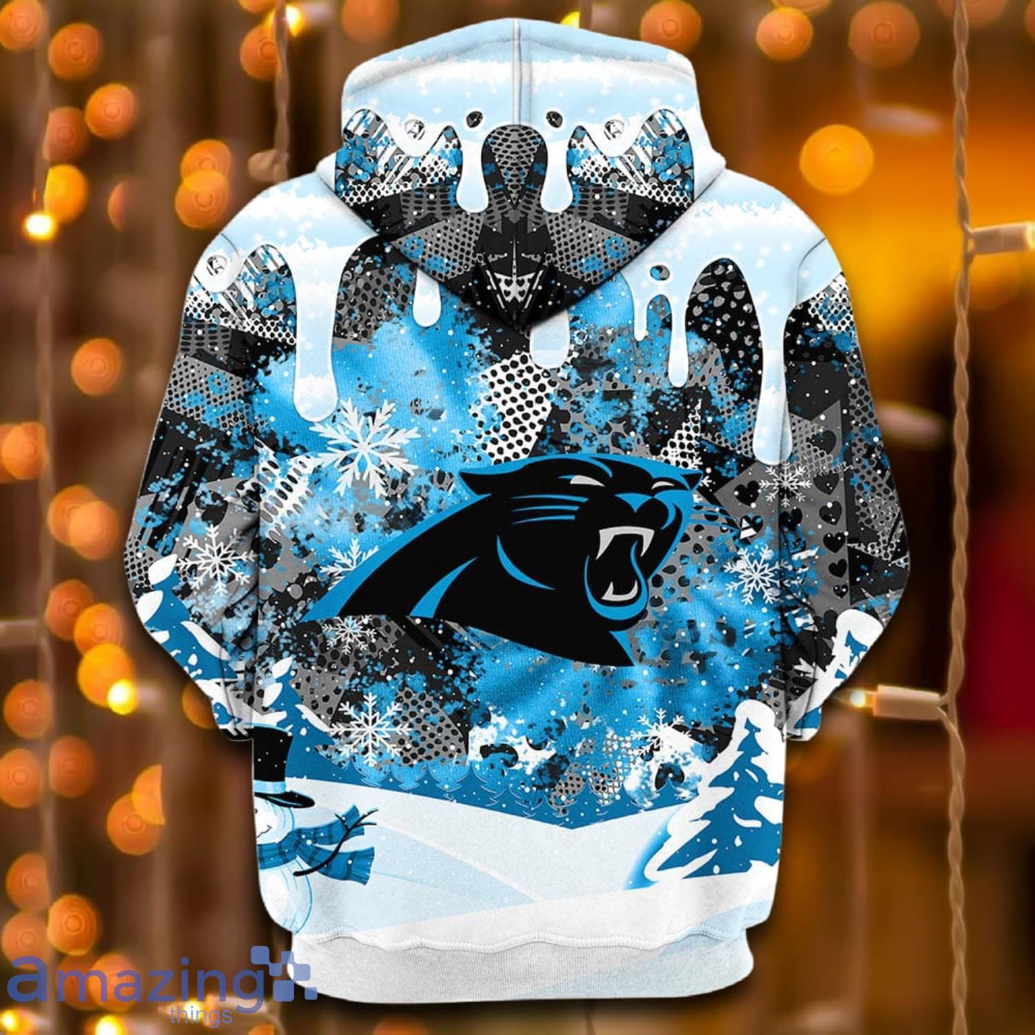 Carolina Panthers NFL Christmas Personalized Hoodie Zipper Fleece