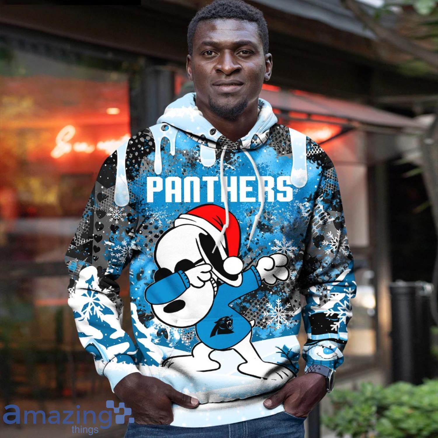 Carolina Panthers Hoodie Zip Hoodie Blue Print Holiday Gift For