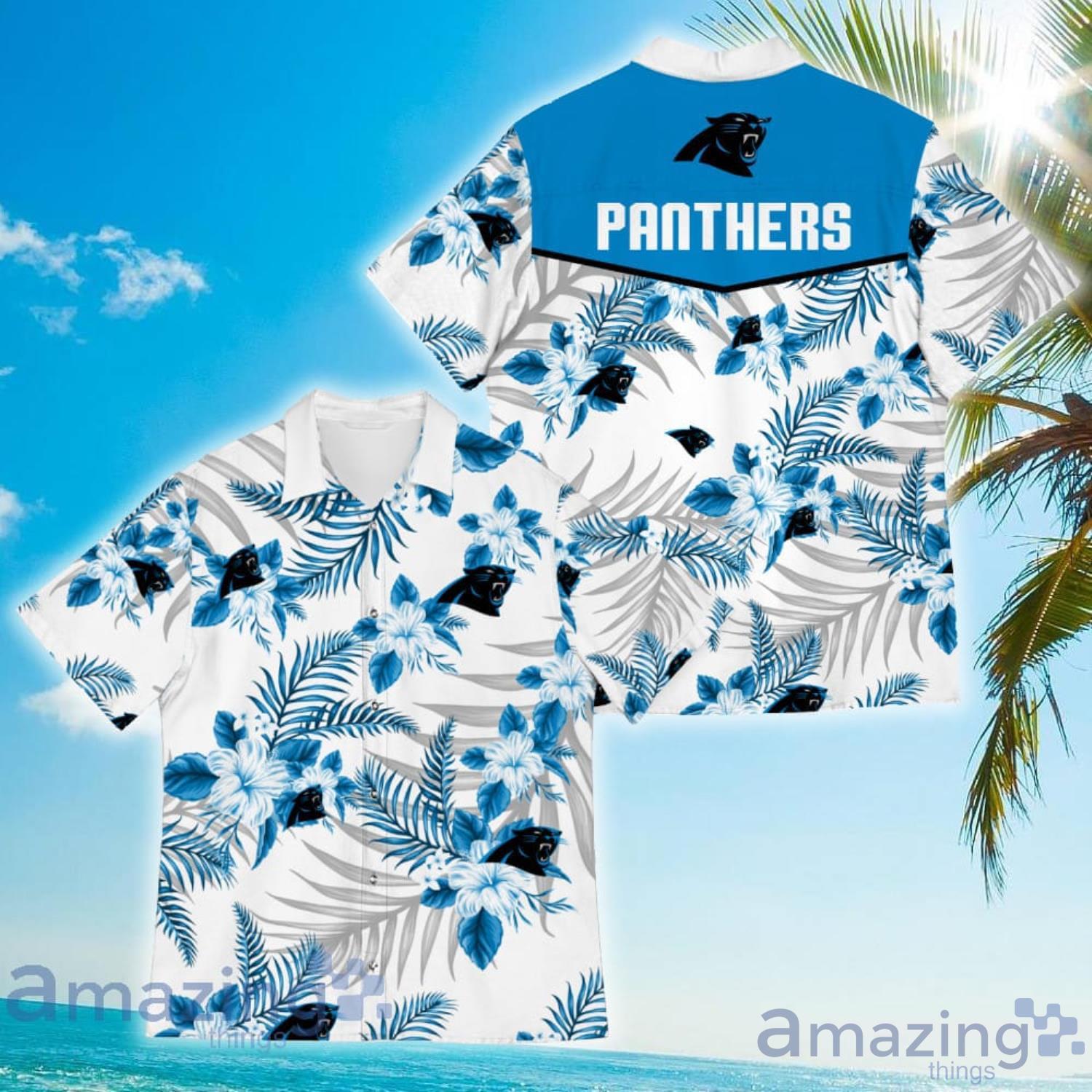 Carolina Panthers Sports American Tropical Flower Patterns Hawaiian Shirt Product Photo 1