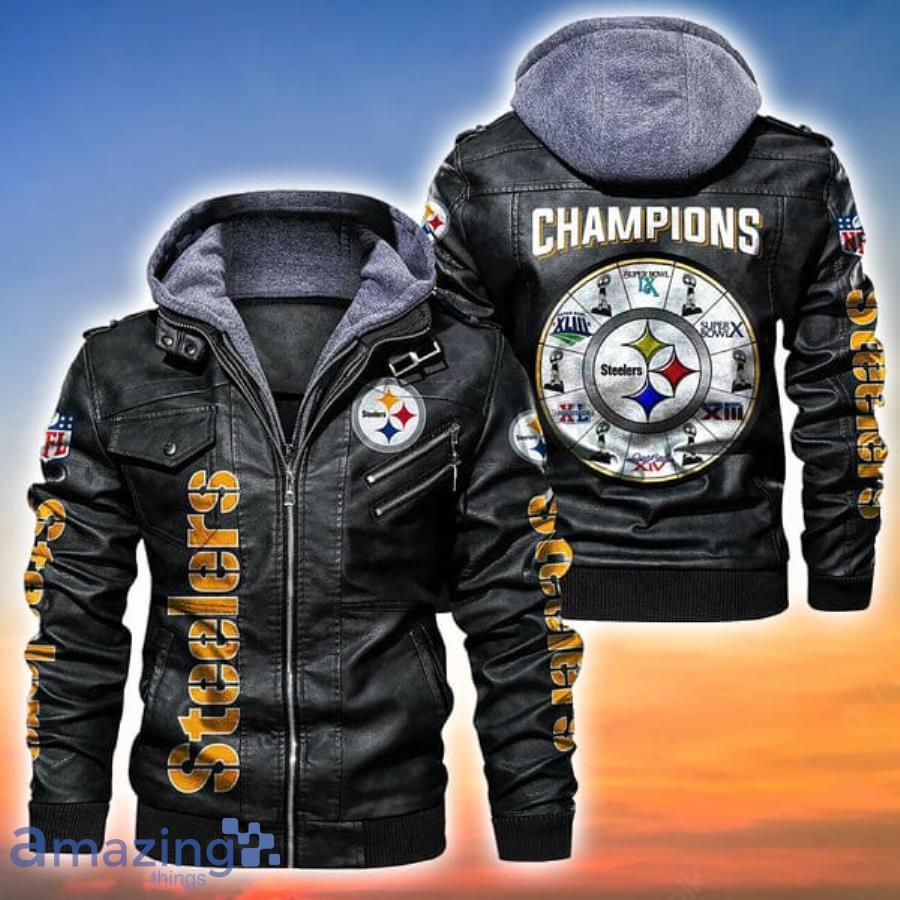 steelers jacket leather