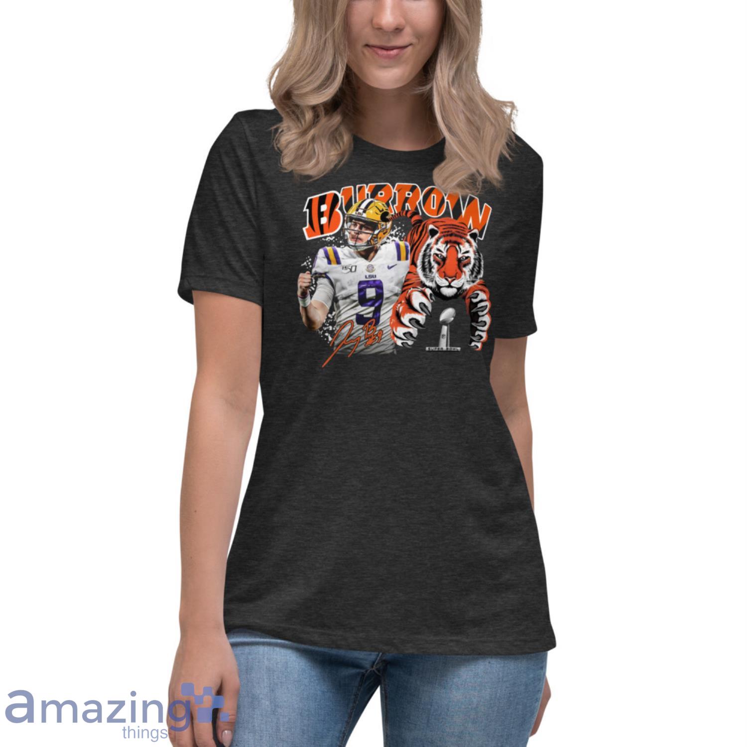 NFL Cincinnati Bengals Joe Burrow 9 Black and White 3D Shirt