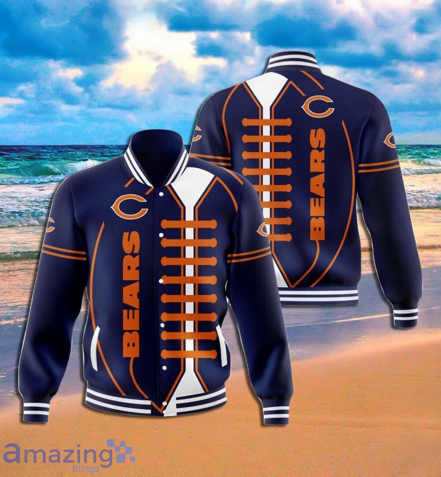 Chicago Bears Ball Symbol Full Print Baseball Jacket