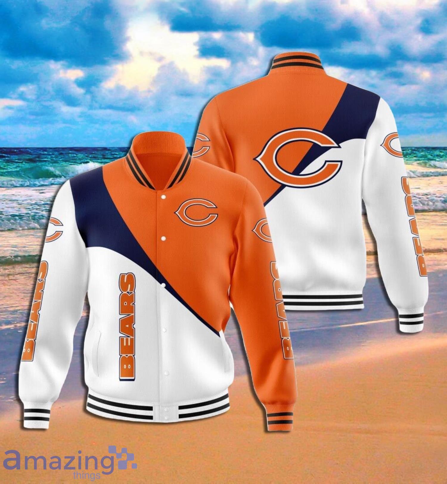 Chicago Bears Logo Symbol Full Print Baseball Jacket Product Photo 1