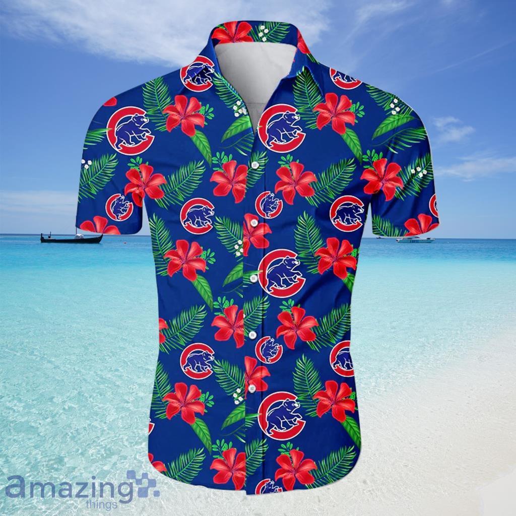 Chicago Cubs MLB Hawaiian Shirt Tropical Flower For Fans - Chicago Cubs MLB Hawaiian Shirt Tropical Flower For Fans