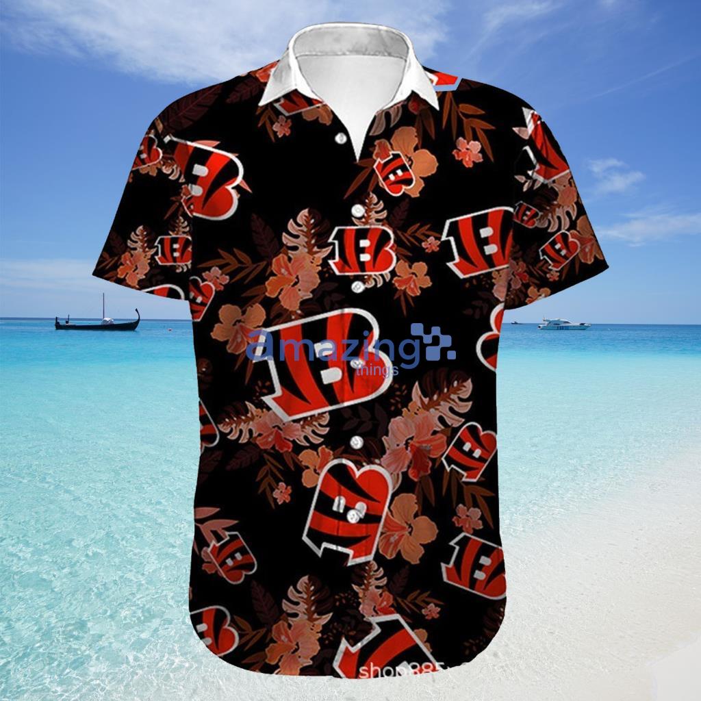 Cincinnati Bengals Hawaiian Shirt Flower Summer For Fans - Cincinnati Bengals Hawaiian Shirt Flower Summer For Fans
