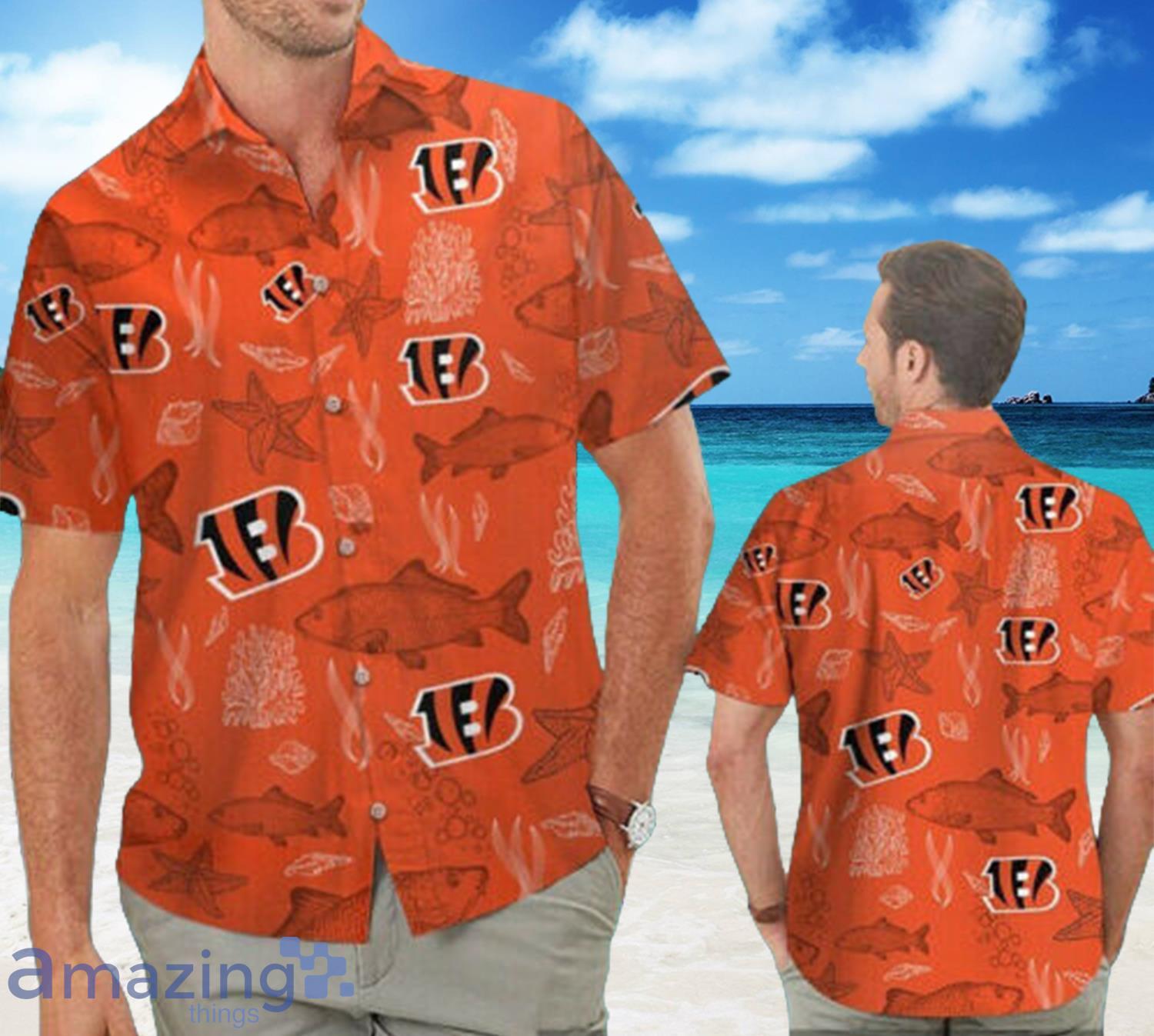 NFL Cincinnati Bengals Sugar Skull Orange Hawaiian Shirt For Men And  Women-PhotoRoom