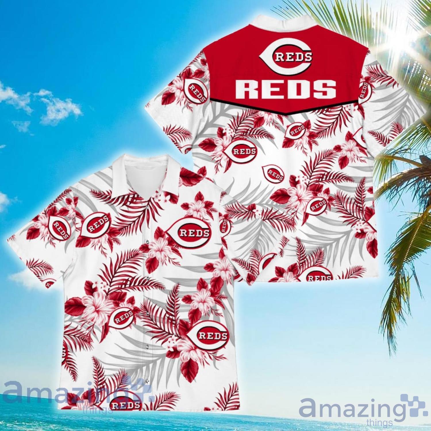 Cincinnati Reds Sports American Tropical Flower Patterns Hawaiian Shirt Product Photo 1