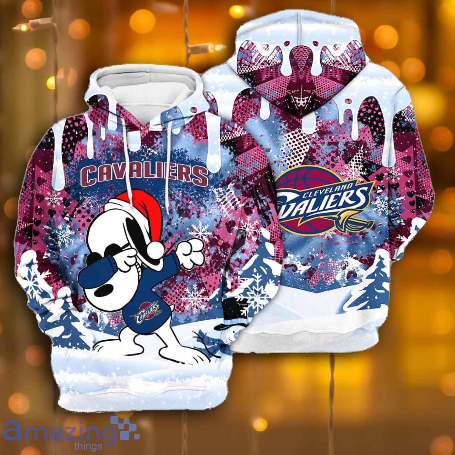 Cleveland Cavaliers Snoopy Dabbing The Peanuts Sports Football American Christmas All Over Print 3D Hoodie Product Photo 1