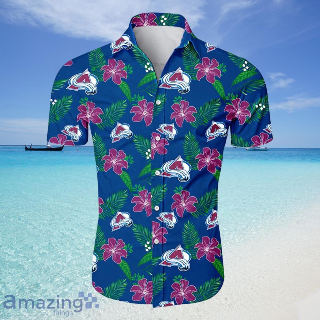 Colorado Avalanche NHL Leaf Pattern All Over Print Custom Name Hawaiian  Shirt Summer Gift For Fans